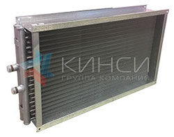 Водяной канальный нагреватель воздуха AHW 90-50/2 3 4 6, для канальной системы вентиляции сечением 900х500